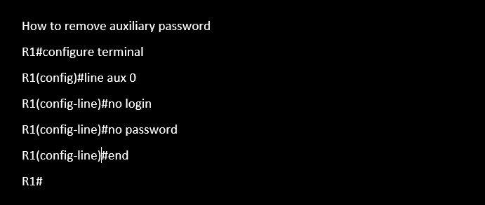 removing aux password