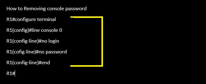 removing console password