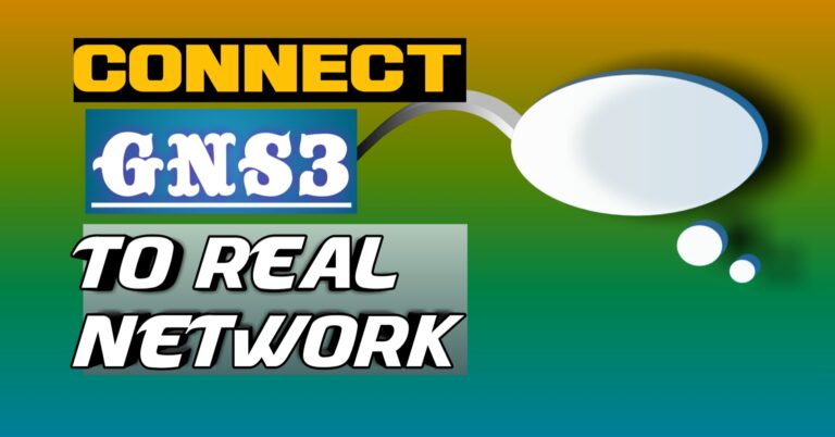 How to Connect GNS3 to a Real Network or Computer