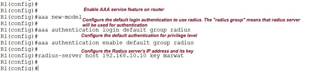 radius server configuration on cisco router