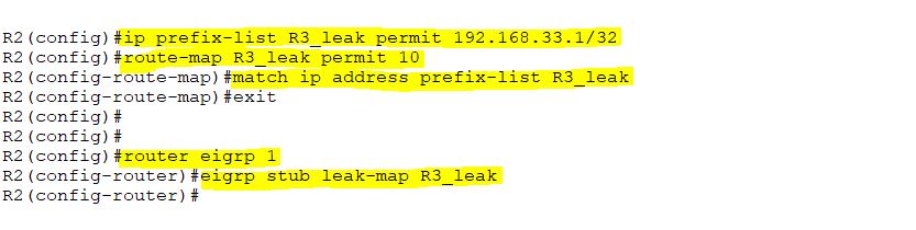 configuring leak-map on R2